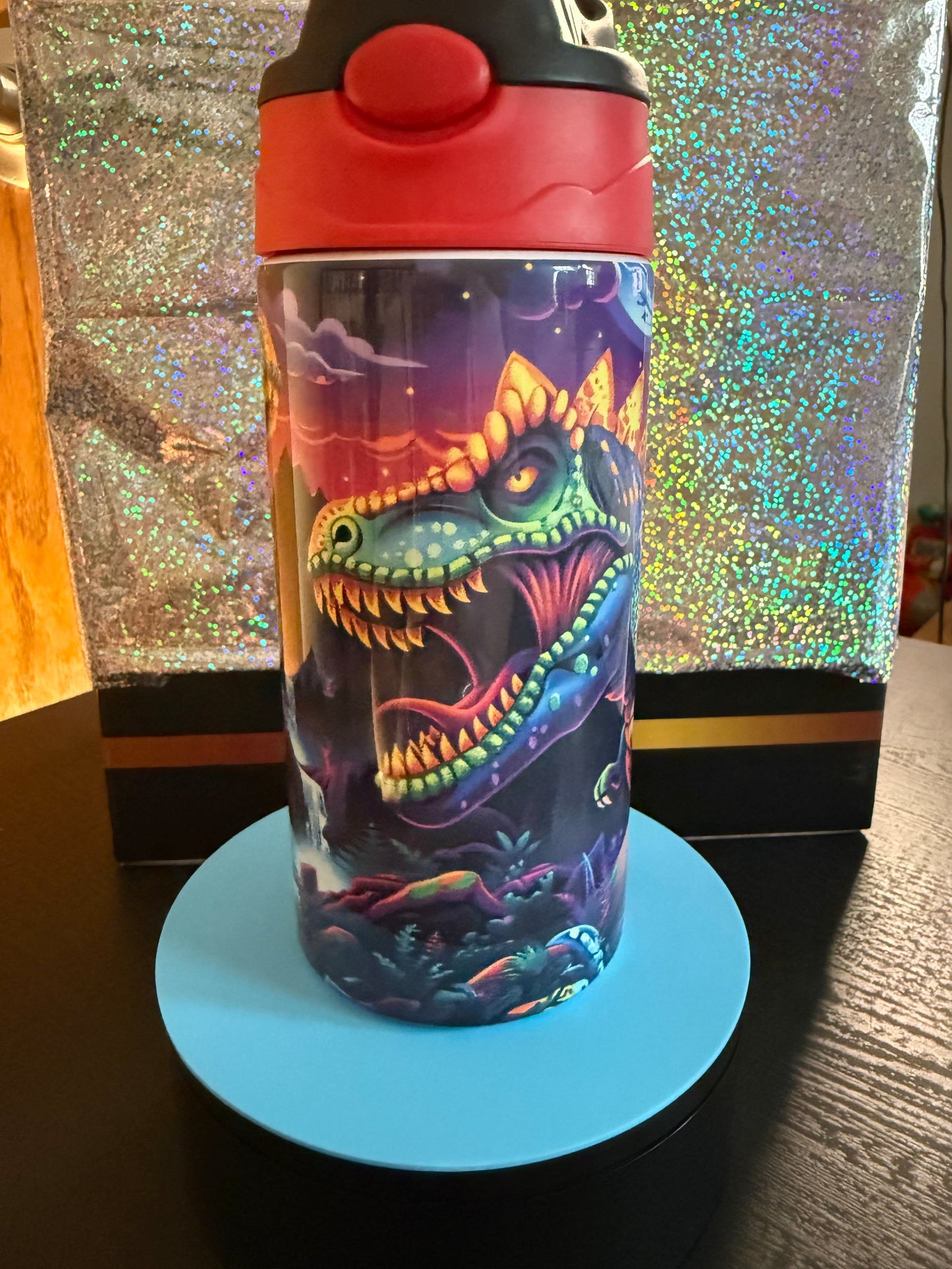 Neon Dinosaur Sippy