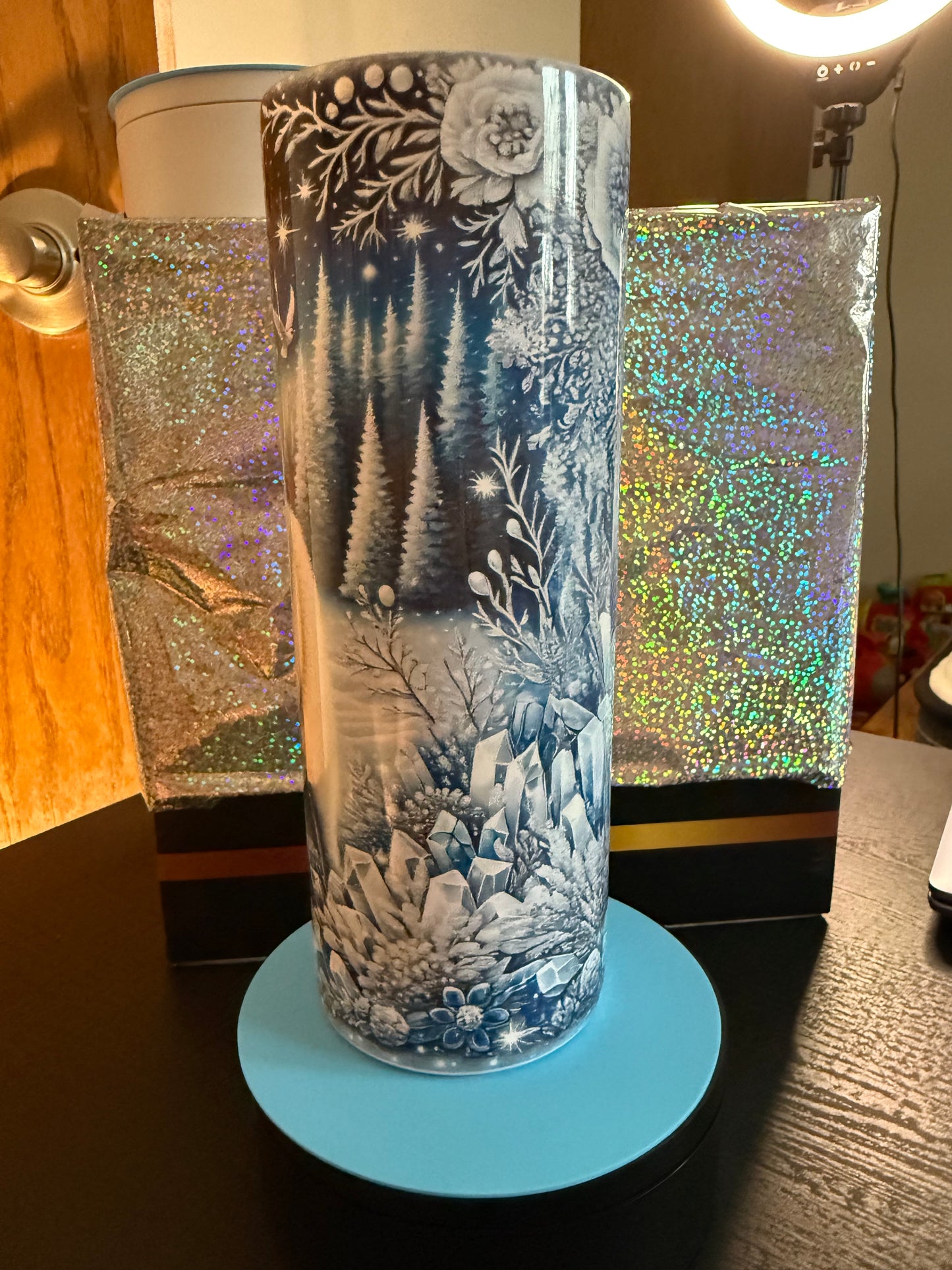Arctic wolf tumbler